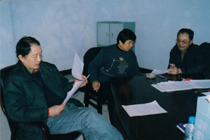 常光希副院长、马克宣副院长和著名动画艺术家凌纾教授研究动画短片创作